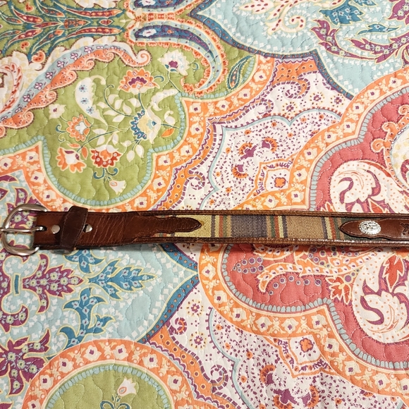 3-D Belt Company Western Boho Leather Belt Size Medium - Picture 7 of 11